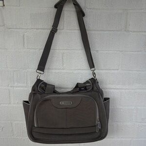 Delsey Gray Messenger Carry On Bag with Adjustable Shoulder Strap